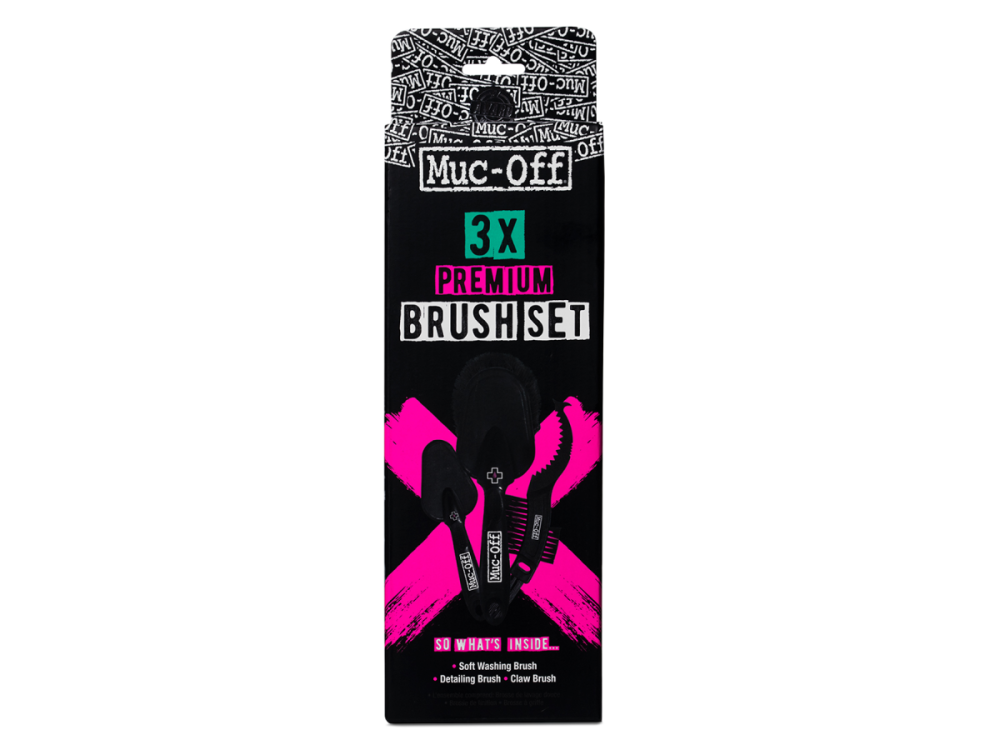 Muc Off 3x Brush Set, black